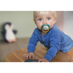 2 ciucci ultra air collection 6-18 mesi con tettarella simmetrica ortodontica- animaletti – philips avent