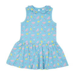 Abito estivo bimba azzurro stampa anguria