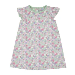 Abito jersey bimba verde chiaro stampato