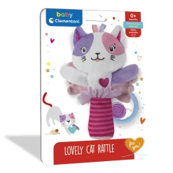 Baby clementoni – lovely cat sonaglino morbido peluche