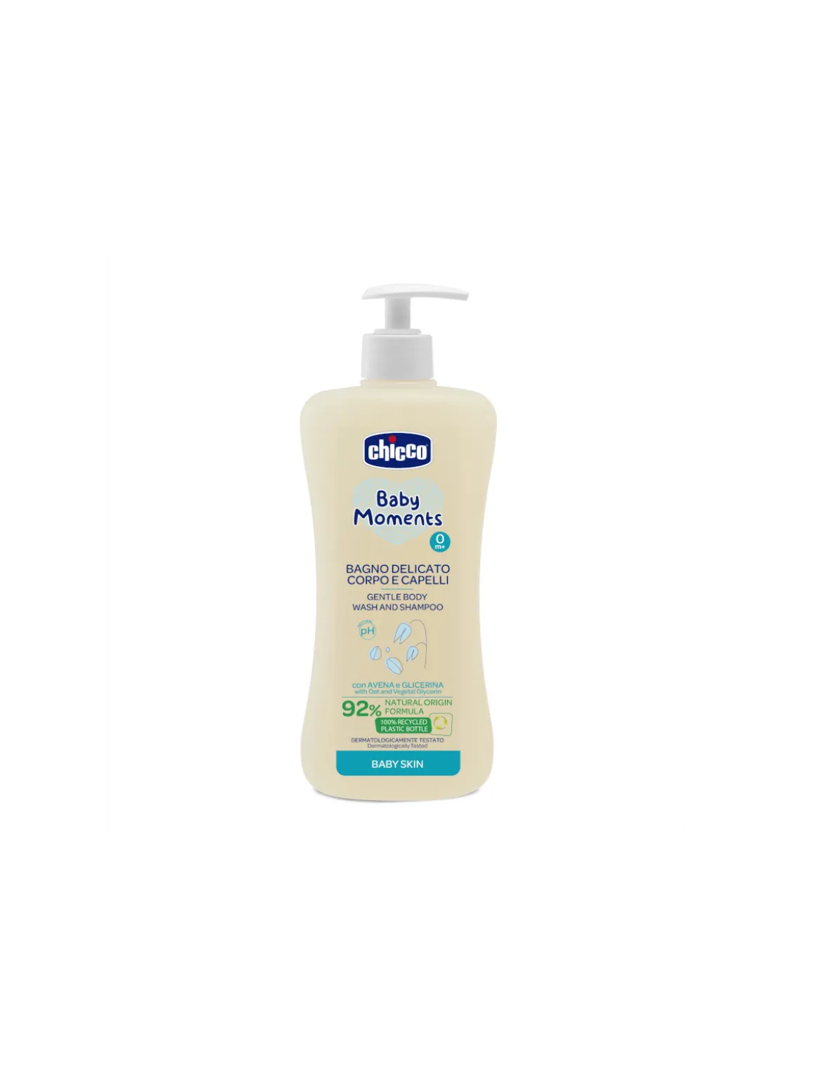 Bagno delicato corpo e capelli baby moments chicco baby skin