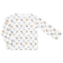 Barboteuse ciniglia marrone da bambino con top interlock