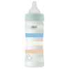 Biberon benessere 250ml flusso medio in plastica verde azzurro – chicco
