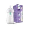 Biberon natural con tettarella a risposta naturale e valvola airfree decorazione orsetto da 260 ml 1m+ | senza bpa – philips avent