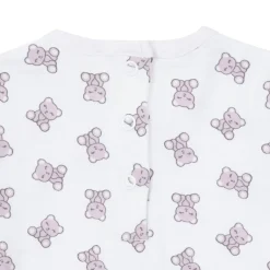 Body jersey bimbo bianco panna stampato