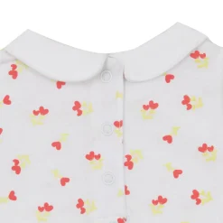 Body mezza manica bimba bianco stampato