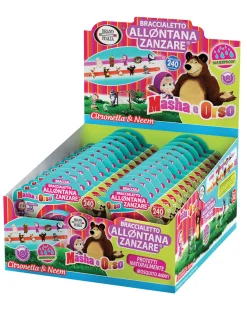 Brand italia – braccialetto allontana zanzare anallergico masha e orso