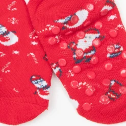 Calze antiscivolo unisex rosse “christmas”