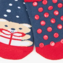 Calze antiscivolo unisex blu “christmas”