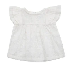 Camicetta giromanica bimba bianca