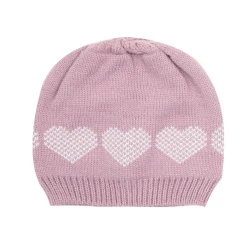 Cappello tricot bimba rosa
