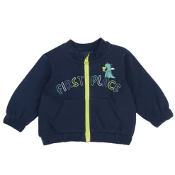 Cardigan fleece blu zip fluo – chicco