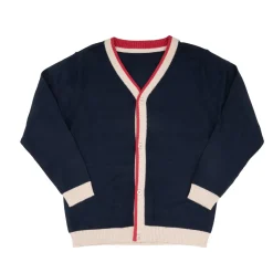 Cardigan tricot bimbo blue a bottoni