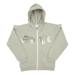 Cardigan verde militare con cappuccio – mawi