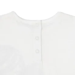 Casual t-shirt manica lunga bimba bianca stampata