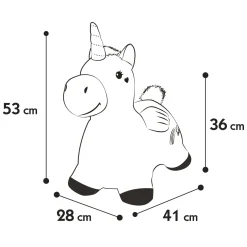 Cavalcabile gonfiabile unicorno – baby smile – 18m+