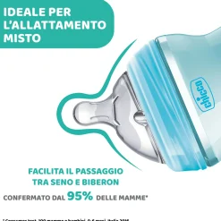 Chicco – biberon naturalfeeling neutro, 0m+, 150 ml, flusso lento