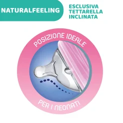 Chicco – biberon naturalfeeling neutro, 0m+, 150 ml, flusso lento