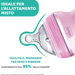 Chicco – biberon naturalfeeling neutro, 0m+, 150 ml, flusso lento