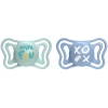 Chicco 2 succhietti physio light sil 6-16m azzurro