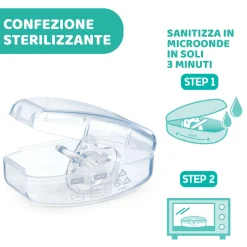 Chicco gommotto silicone luxe 16-36m 2pz arancio/trasparente