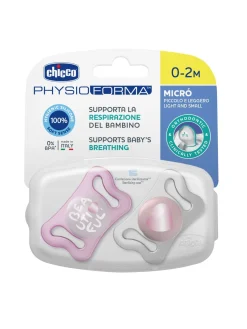 Chicco physioforma micrò pink, silicone, 0-2 mesi, 2 pezzi