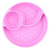 Chicco piatto porzionato silicone rosa 12m+