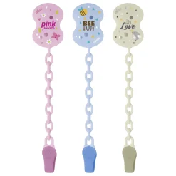 Clip con catenella chicco colori assortiti