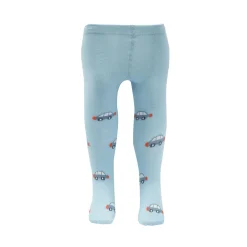 Collant bimbo azzurro stampato