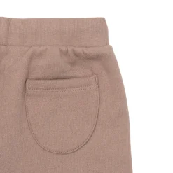 Completo jogging bimba bianco/marrone stampato