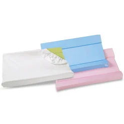 Coprimaterassino fasciatoio in spugna azzurro 50×85