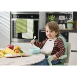 Cucchiaino morbido silicone 6m+ grigio con case – chicco