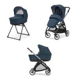 Electa system duo colore hudson blue telaio silver black – inglesina