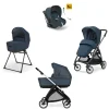 Electa system quattro colore hudson blue con telaio silver black e seggiolino darwin infant recline – inglesina
