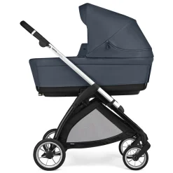 Electa system quattro colore hudson blue con telaio silver black e seggiolino darwin infant recline – inglesina