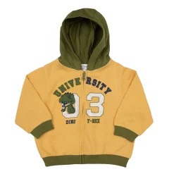 Felpa con cappuccio bimbo gialla