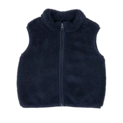Gilet morbido con zip bimba blue