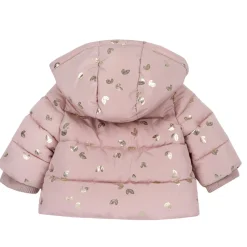 Giubbino con cappuccio staccabile e foglie oro – chicco
