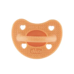 Gommotto silicone luxe 6-16m 2pz arancio/trasparente – chicco