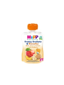 Hipp – frutta frullata & biscotto – mela pesca e banana con frollino 90gr