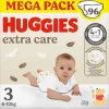 Huggies pannolini extra care mega pack. tg.3 (6-10 kg), 96 pannolini