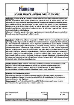 Humana dg plus polvere 700 gr