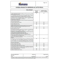 Humana merenda latte pesca 4x100gr