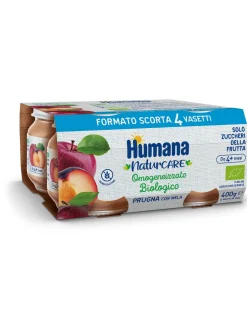 Humana omogeneizzato biologico di prugna con mela 4x100g