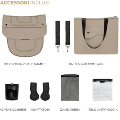 Kinderkraft passeggino 2in1 yoxi beige