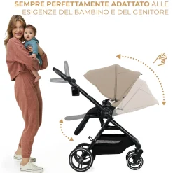 Kinderkraft passeggino 2in1 yoxi beige