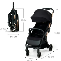 Kinderkraft passeggino leggero apino raven black