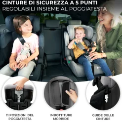 Kinderkraft seggiolino auto comfort up i-size black 76-150 cm