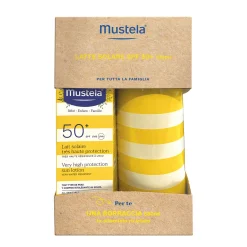Latte solare protezione molto alta spf50+ 100ml + borraccia – mustela