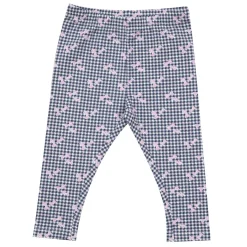 Legging bimba quadretti bianchi/neri stampati